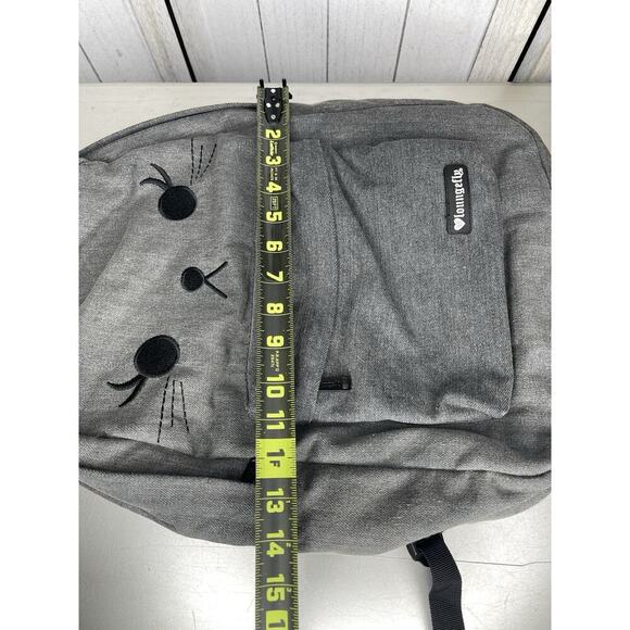 Loungefly Kitty Cat Grey Denim Kitten Backpack School Bag Handbag - Picture 5 of 5